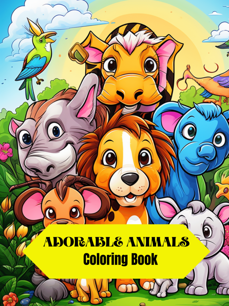 Adorable Animals Coloring Book